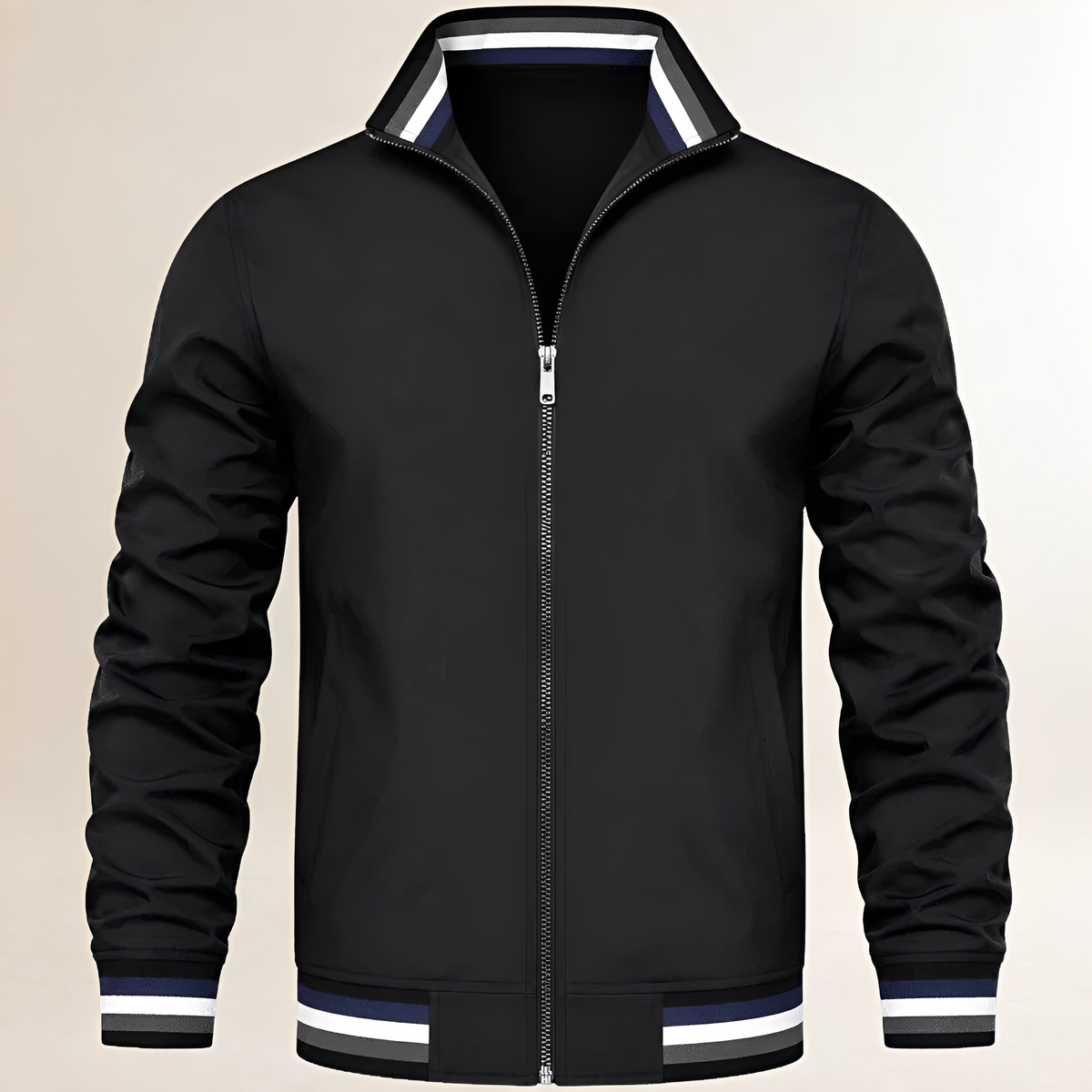 Dapper Jacket Herren Bomber-Jacke Reißverschluss Stehkragen - Regular Fit