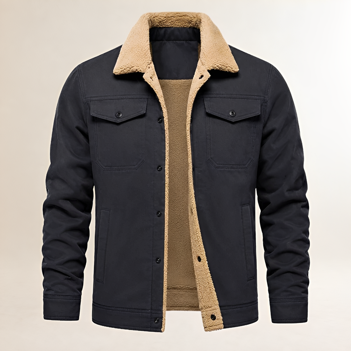 Dapper Jacket Herren Snap-Front mit gestepptem Innenfutter, Brusttaschen & Seitenpockets – Regular-Fit