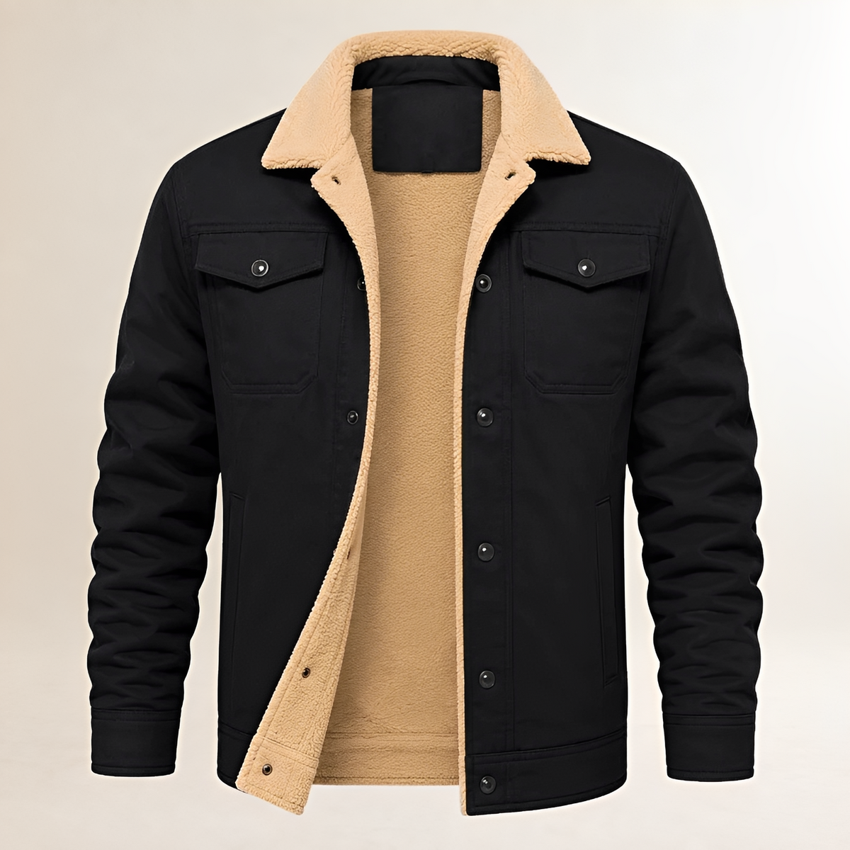 Dapper Jacket Herren Snap-Front mit gestepptem Innenfutter, Brusttaschen & Seitenpockets – Regular-Fit