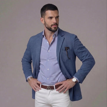 Herren Blazer mit leichter, unstrukturierter Passform und Tasche