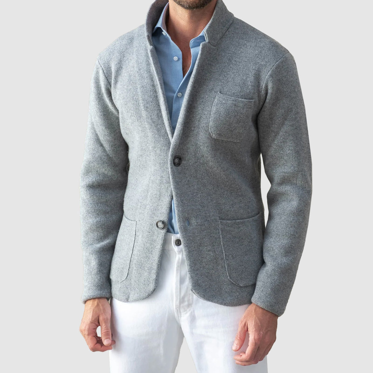 Herren Blazer mit Zwei-Knopf-Verschluss und Pattentaschen - Regular Fit