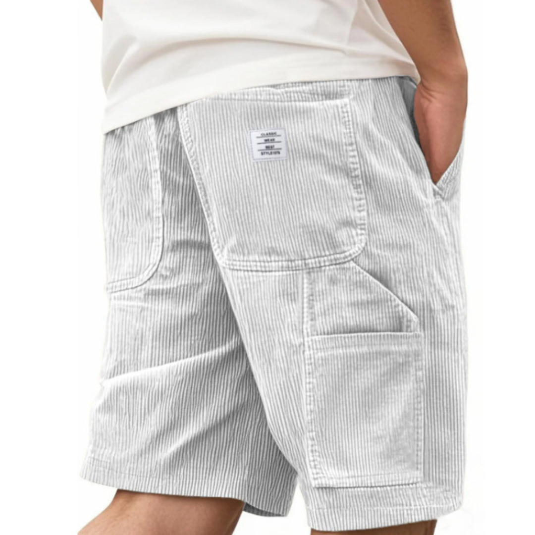 Herren Cargo Shorts Gerade Passform Knielang Mit Mehrfach-Taschen