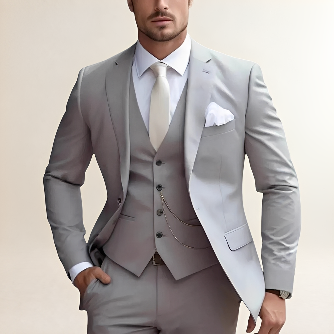 Herren Dreiteiler Anzug - Slim Fit, Sakko, Weste und Hose