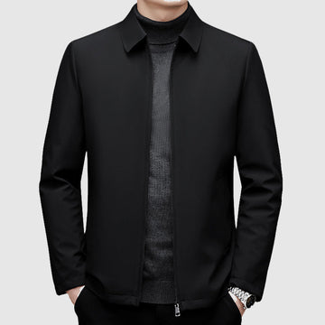Herren Freizeitjacke mit Reißverschluss und Polokragen - Reguläre Passform