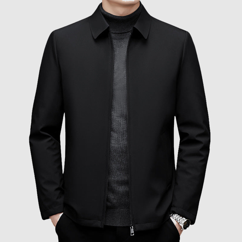 Herren Freizeitjacke mit Reißverschluss und Polokragen - Reguläre Passform