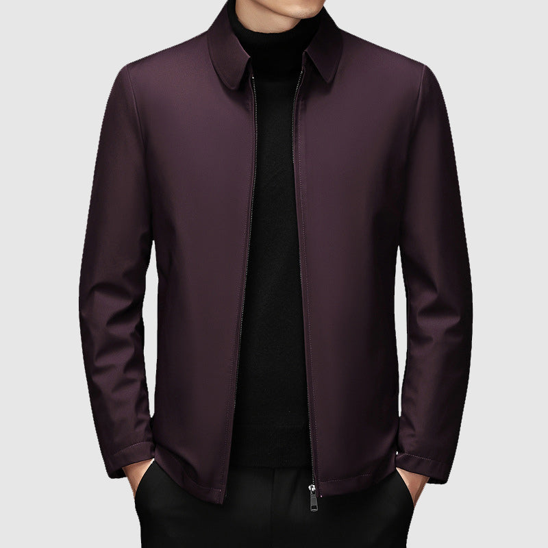 Herren Freizeitjacke mit Reißverschluss und Polokragen - Reguläre Passform