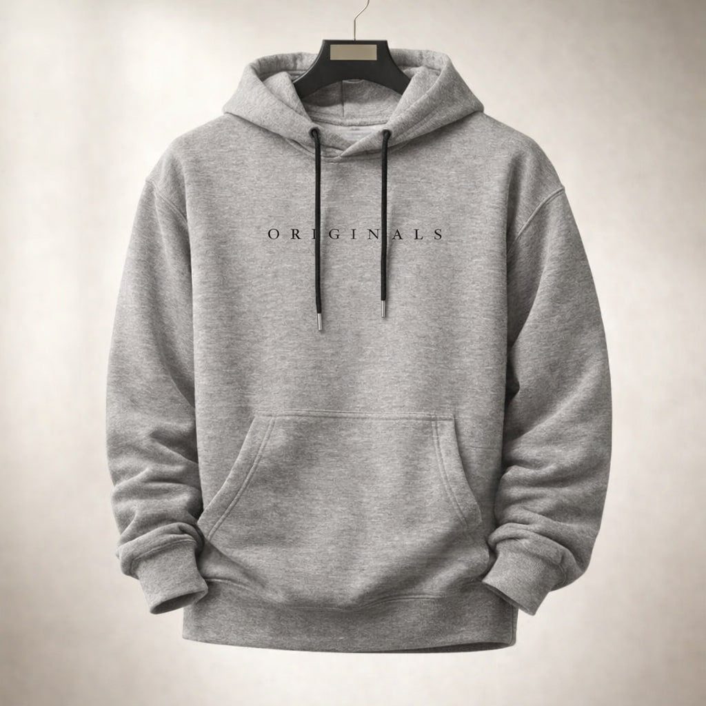 Herren Hoodie mit Kapuze, Kängurutasche, gerader Schnitt
