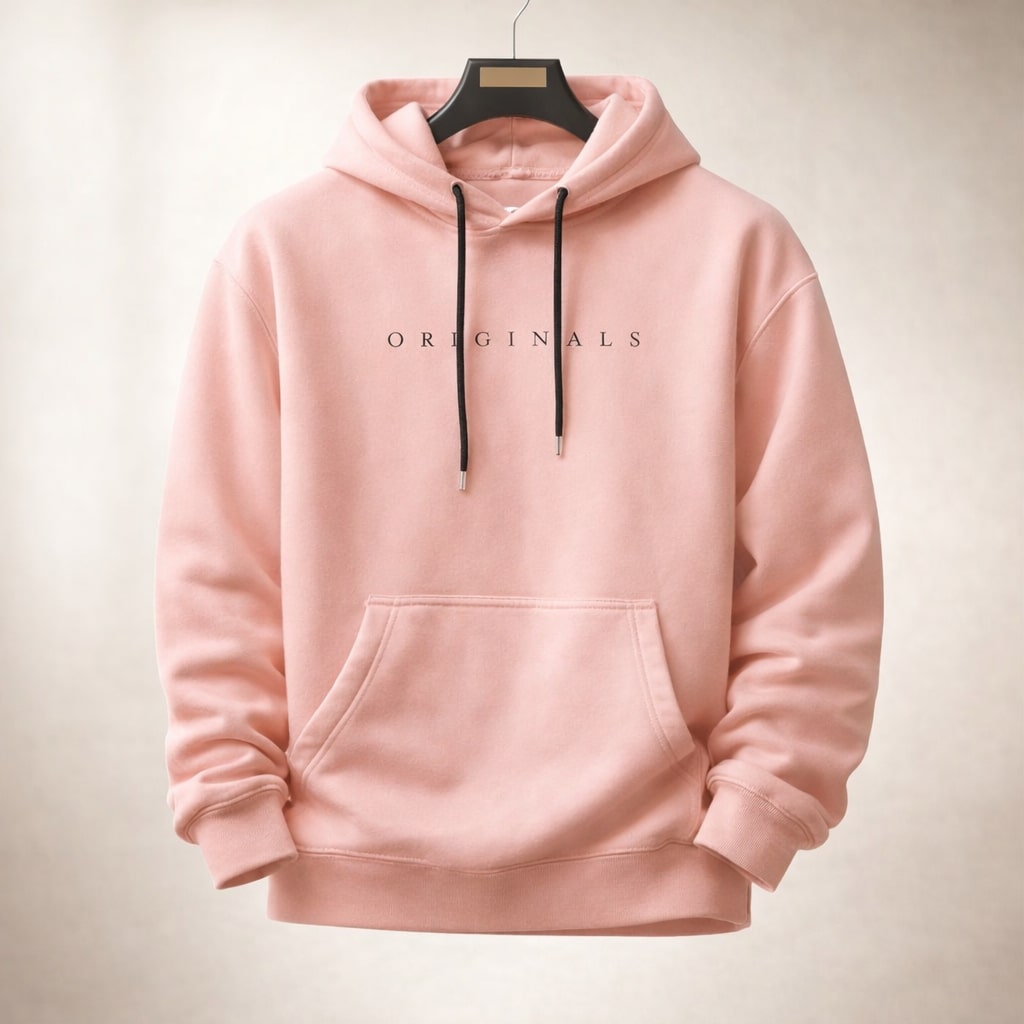 Herren Hoodie mit Kapuze, Kängurutasche, gerader Schnitt