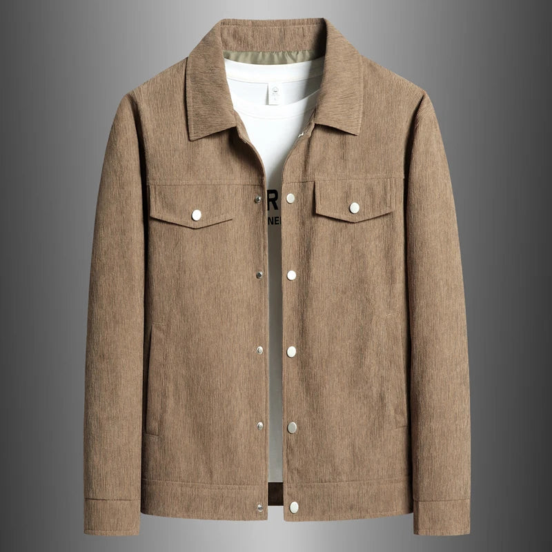 Herren Jacke Leicht mit Knopfverschluss und Brusttaschen