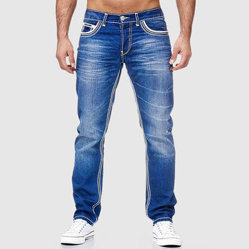 Herren-Jeans im klassischen Schnitt - Regular Fit, Fünf-Taschen-Design