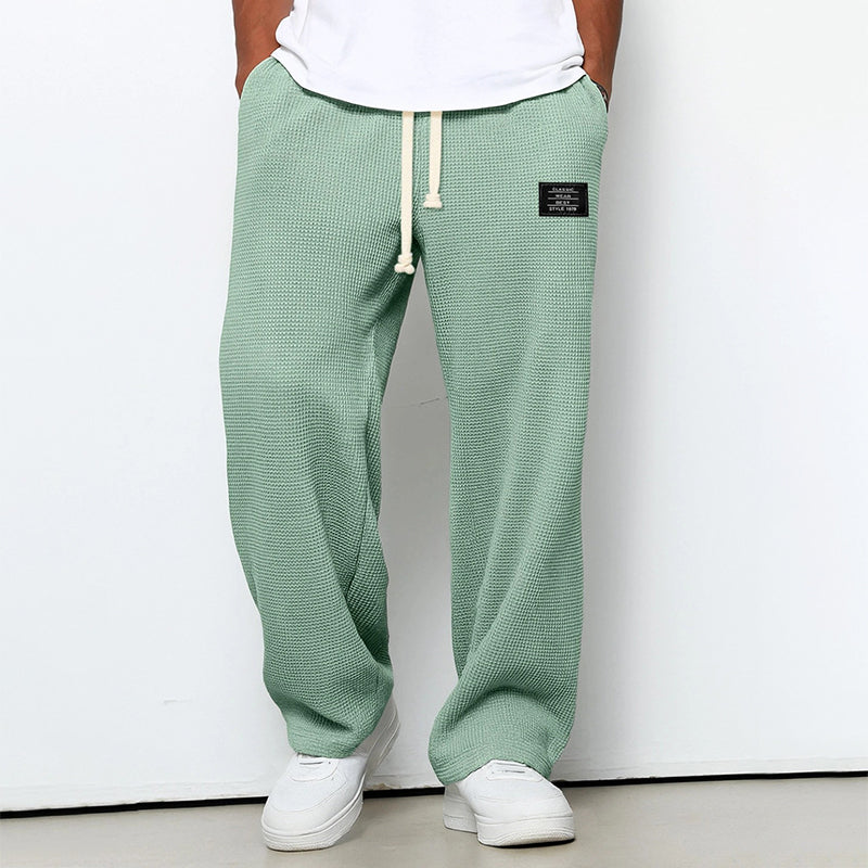 Herren Jogginghose mit Waffelstruktur und Kordelzug - Relaxed Fit