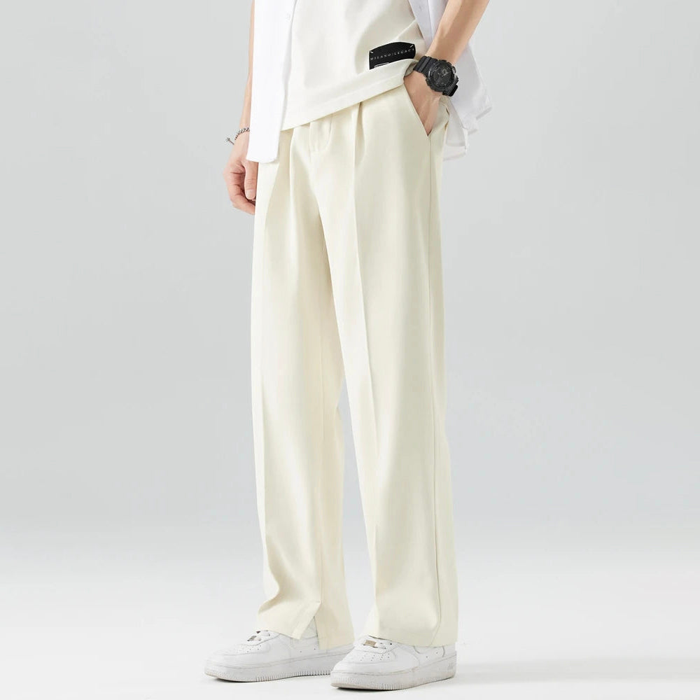 Herren Loose-Fit Hose mit seitlichen Taschen und weitem Bein