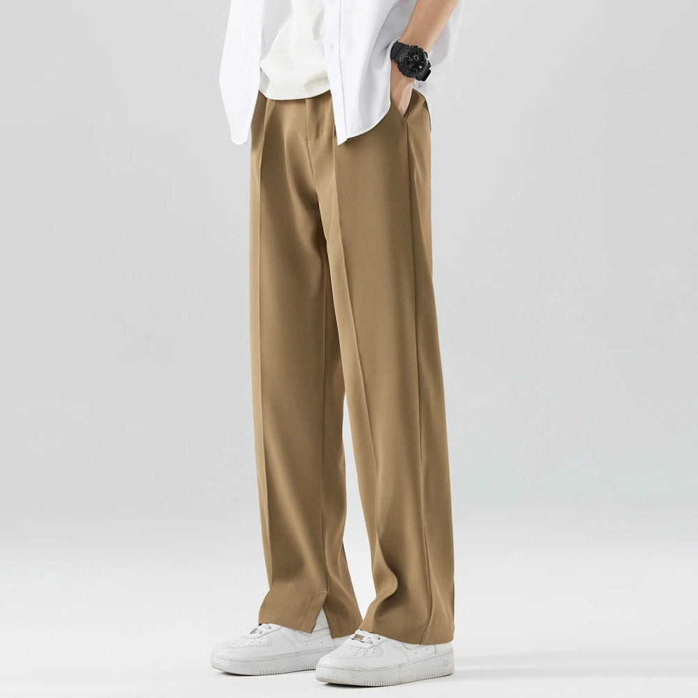 Herren Loose-Fit Hose mit seitlichen Taschen und weitem Bein