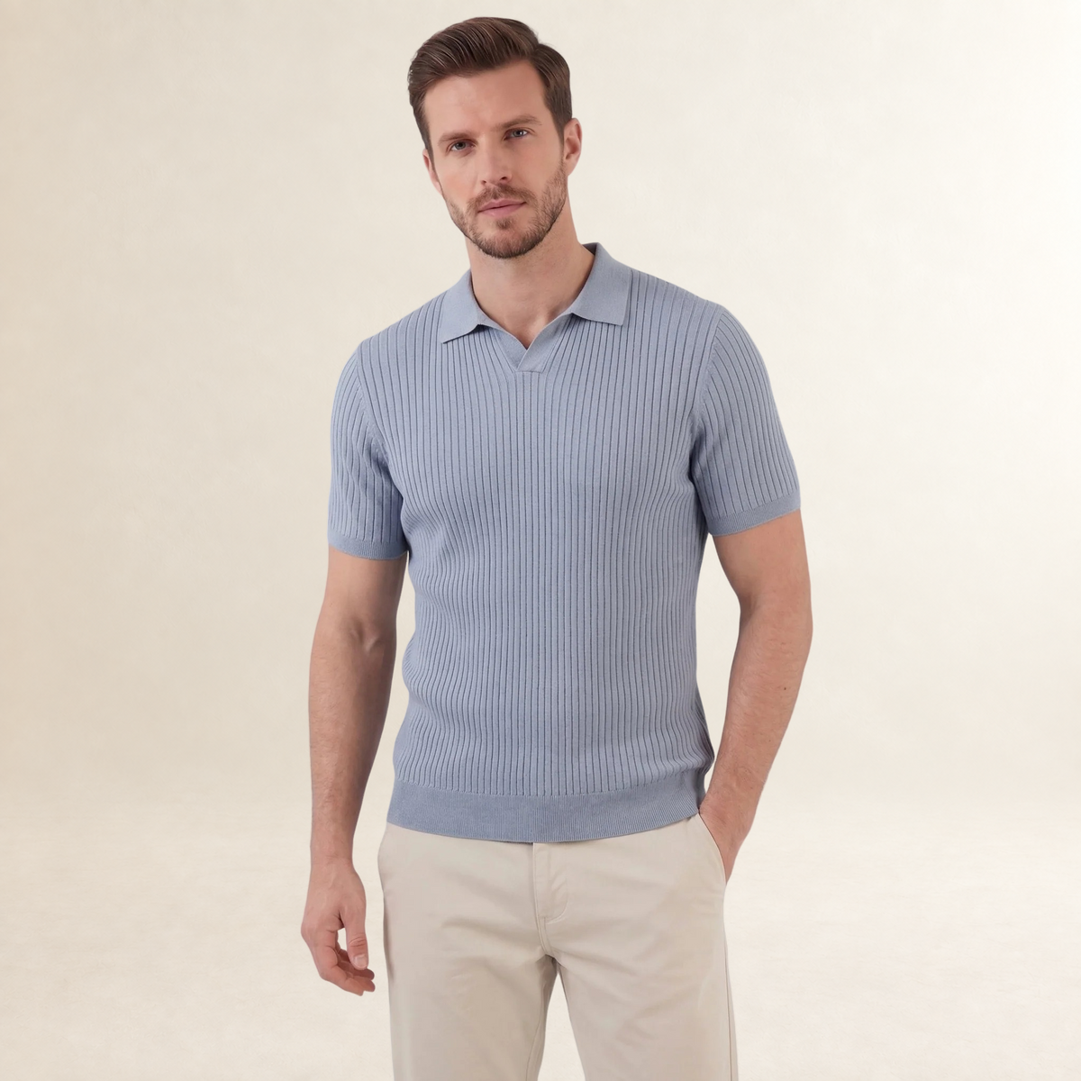 Herren Poloshirt Kurzarm Klassischer Schnitt mit Knopfleiste