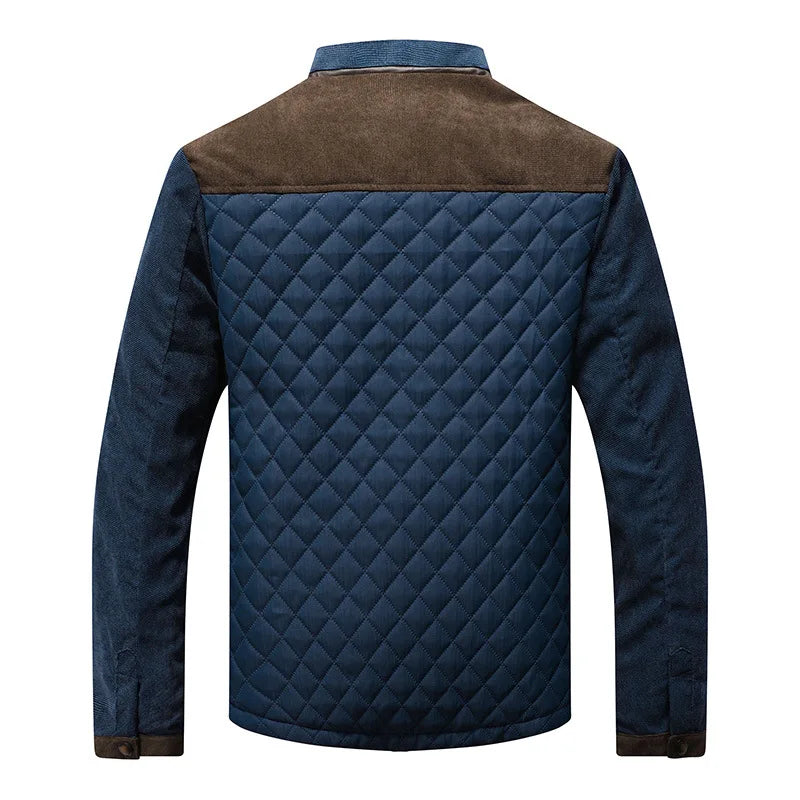 Herren Steppjacke mit Stehkragen leichte Übergangsjacke mit Taschen