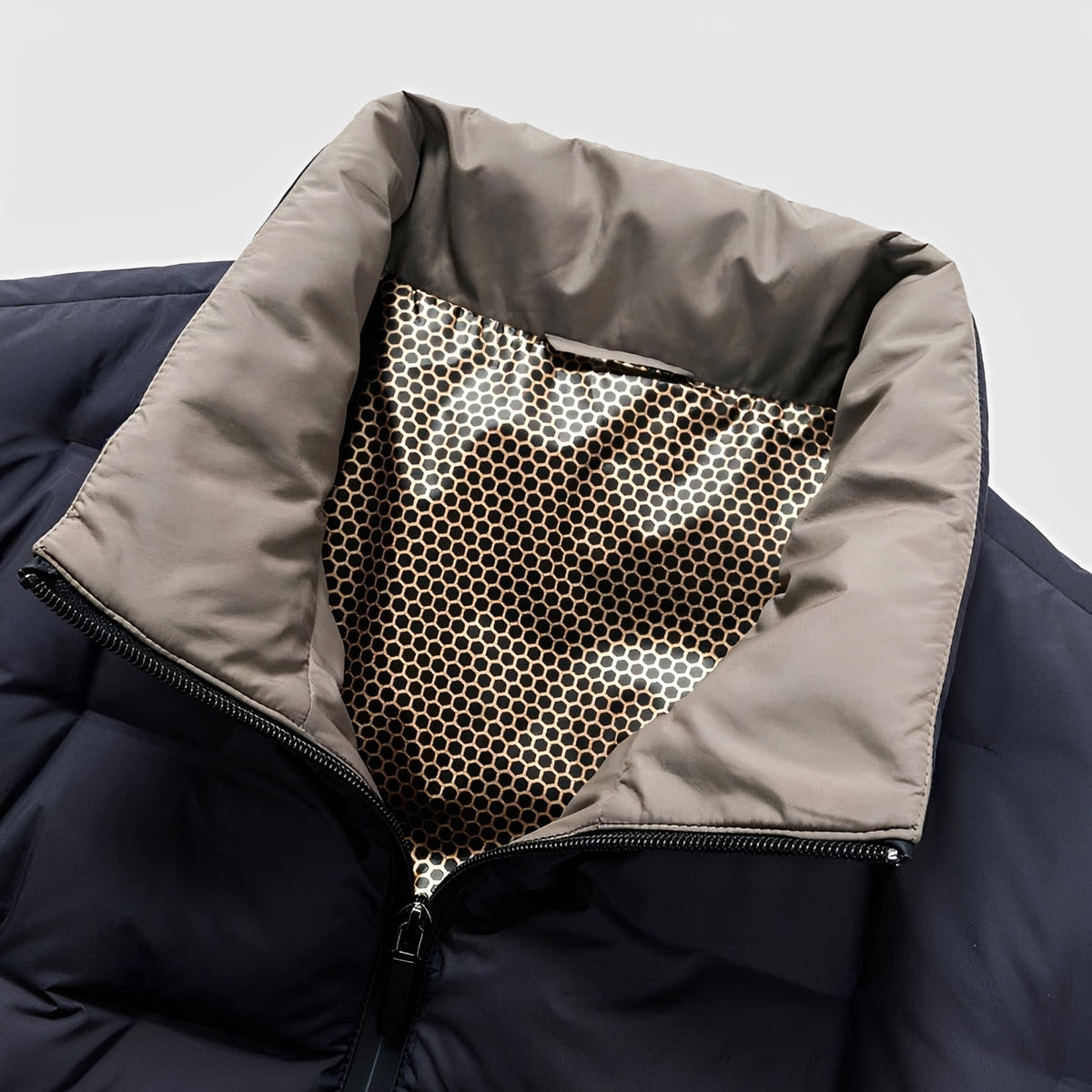 Herren Steppjacke - Stehkragen, Reißverschluss, Leichtes Design