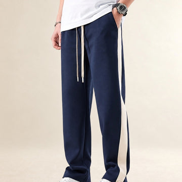 Herren Stoffhose Mit Farbblock-Design Seitlichen Streifen Relaxed Fit