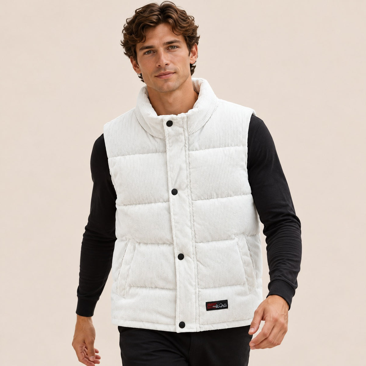 Herren Weste mit Pufferfüllung und hohem Kragen - Freizeit Outerwear