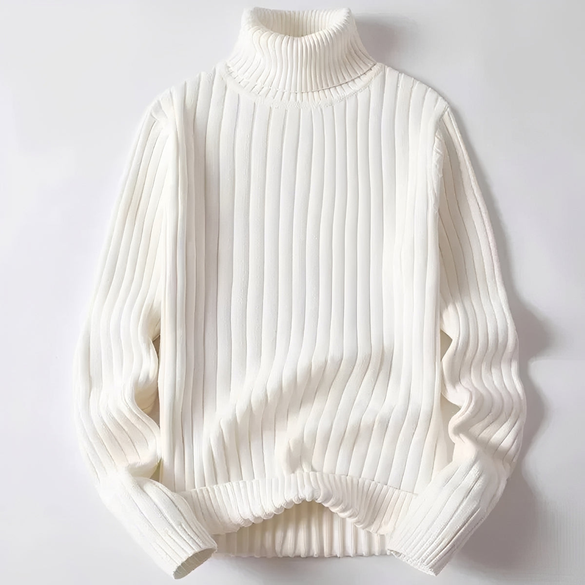 Herrren-Turtleneck Pullover mit Rippenmuster - Regulärer Schnitt