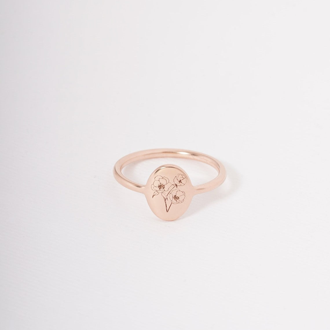 Blumen-Geburtsring - Eleganter personalisierter Ring