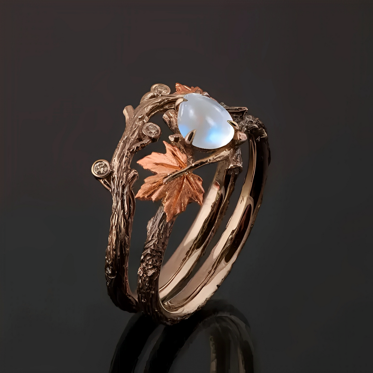 Celestia – Ring aus Mondstein mit natürlicher Anmut