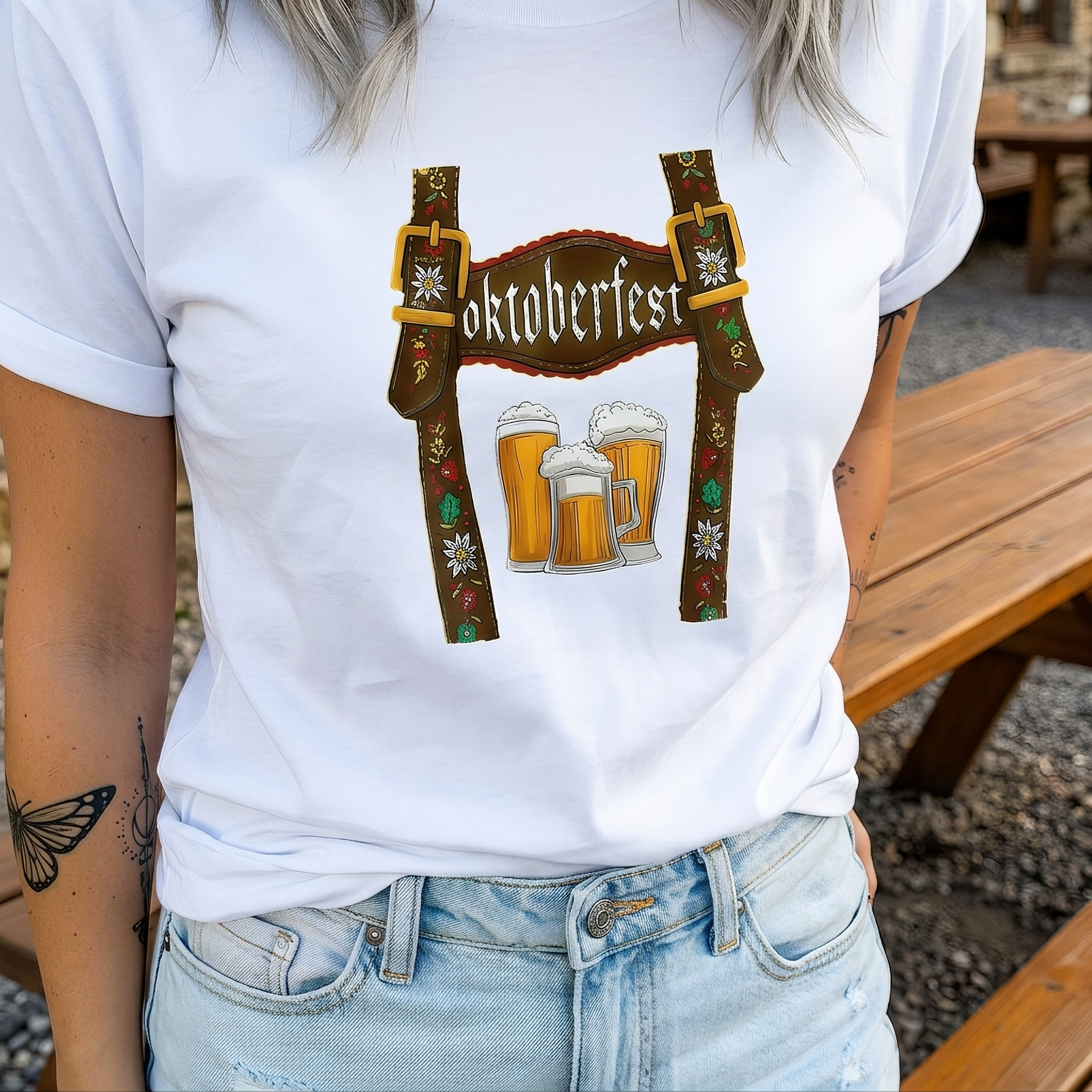 Olivia - Komfortables Oktoberfest-T-Shirt mit Print