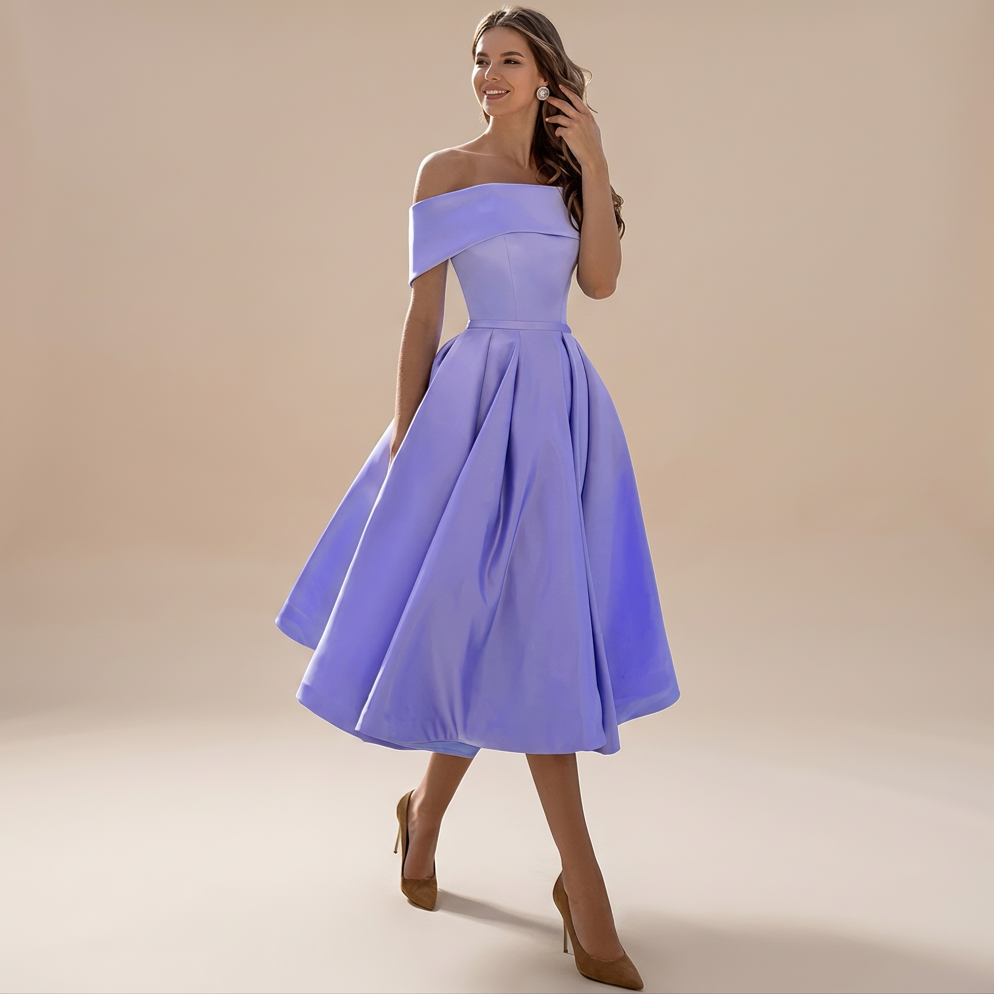 Erika - Stilvolles Kleid mit freien Schultern