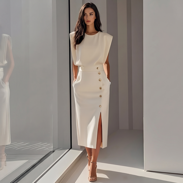 Daniela - Elegantes Midikleid mit Schlitz