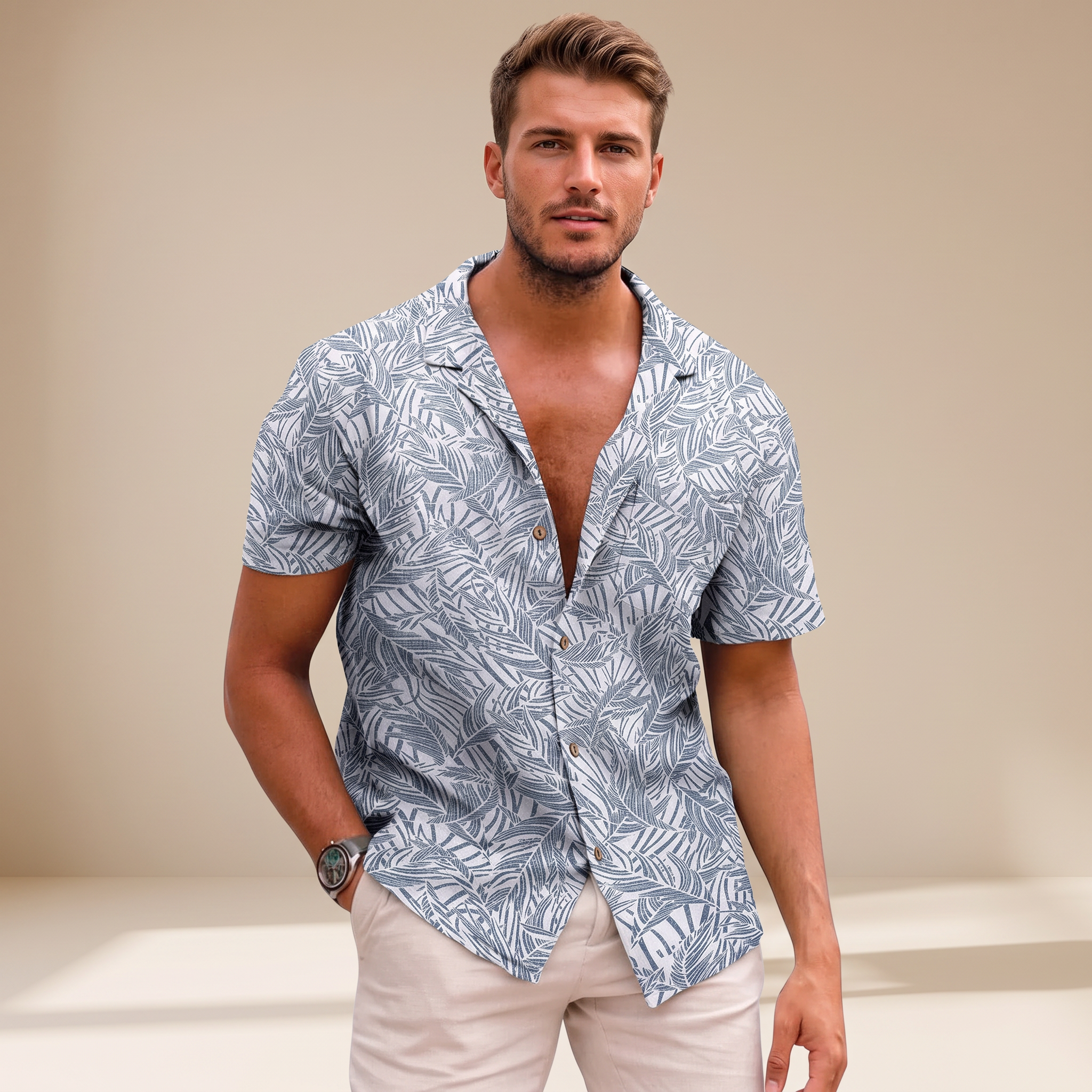 Tiago - Hemden mit hawaiianischen Blumen