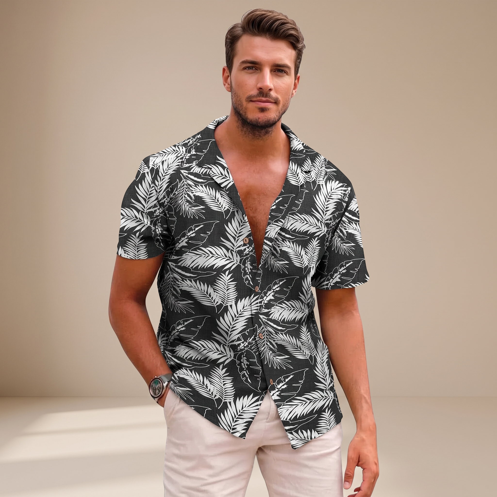 Tiago - Hemden mit hawaiianischen Blumen