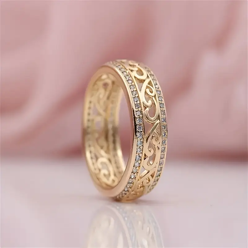Elena – Strahlender hohler Goldring