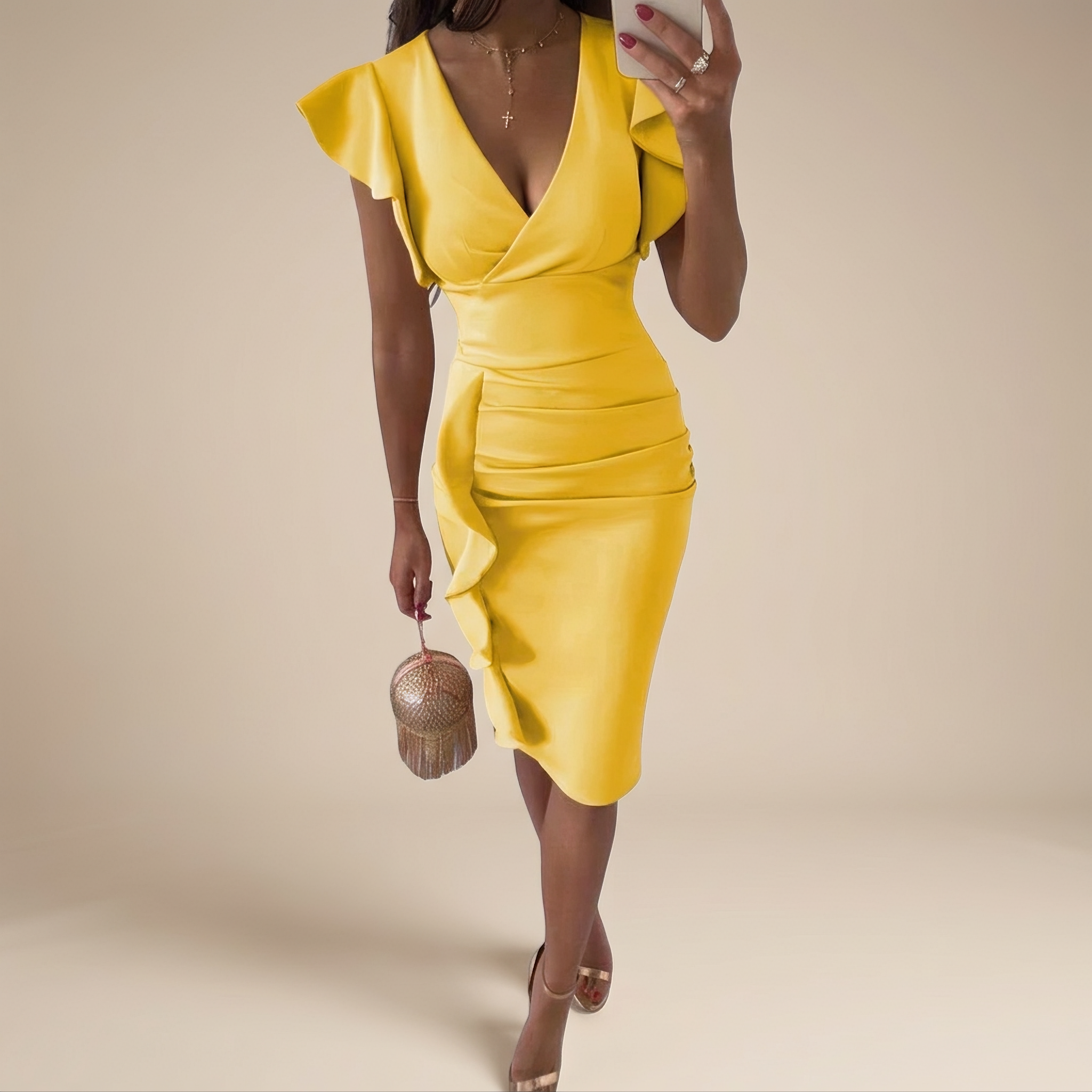 Marissa - Elegantes Midi-Cocktailkleid
