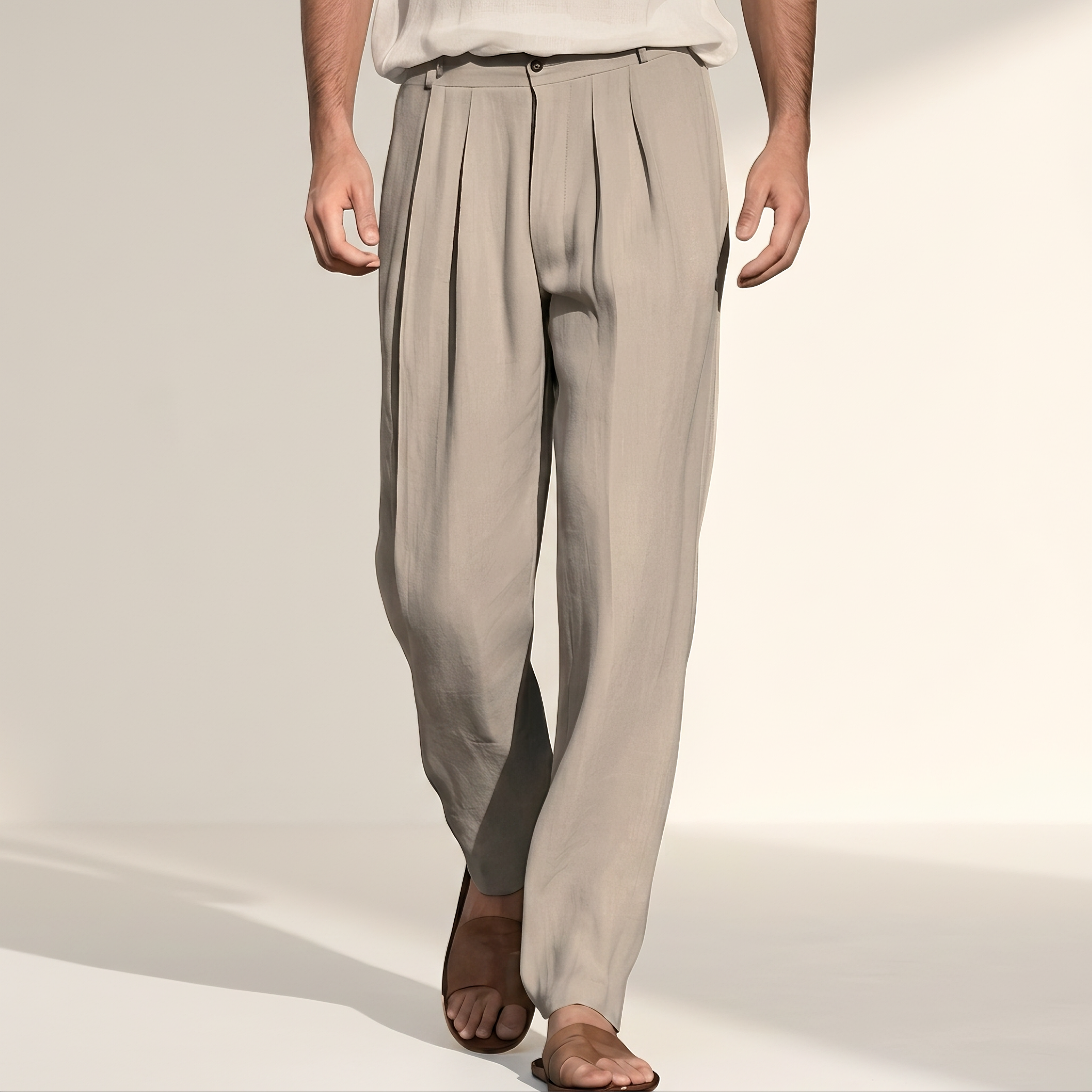 Randall - Bequeme, weite Faltenhose