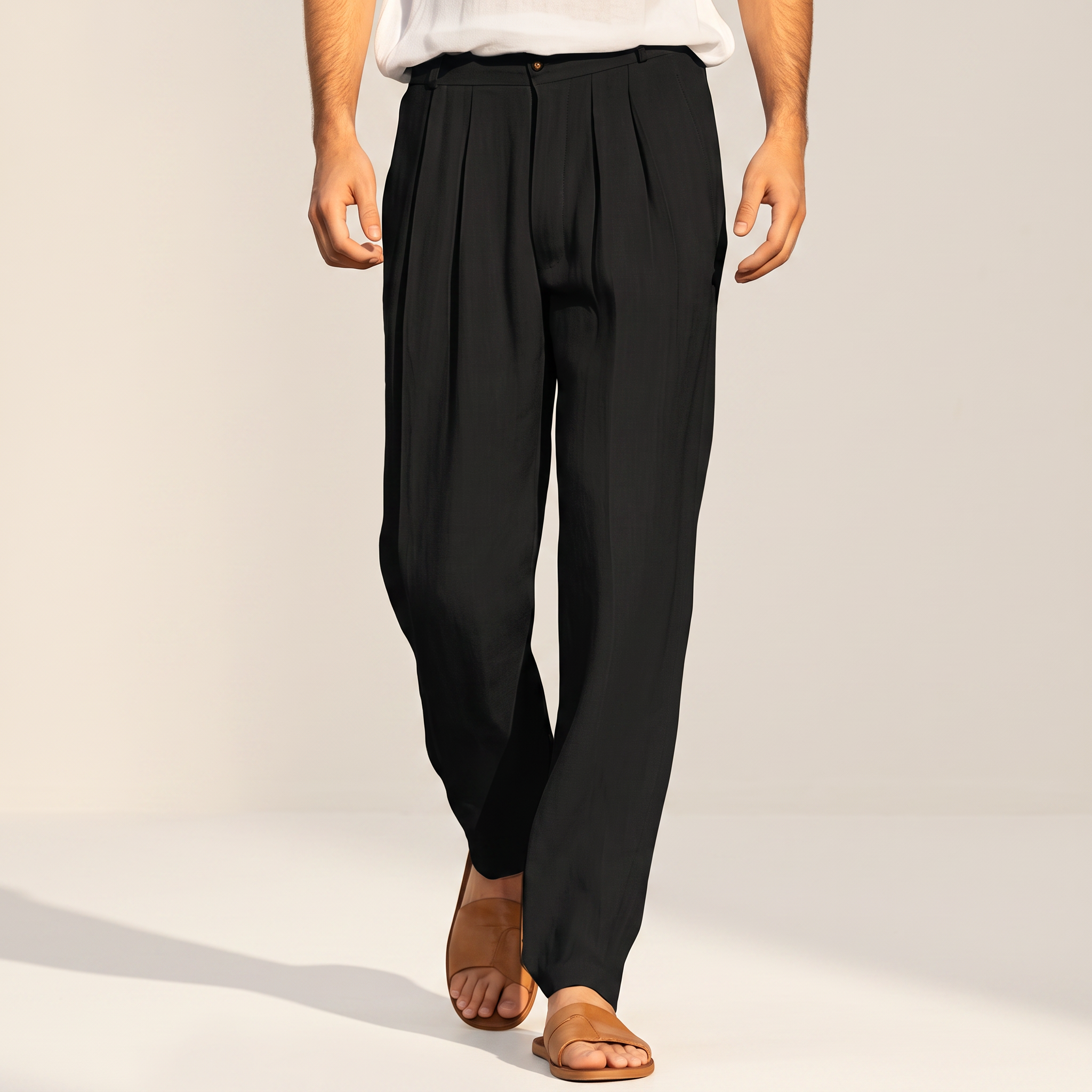 Randall - Bequeme, weite Faltenhose