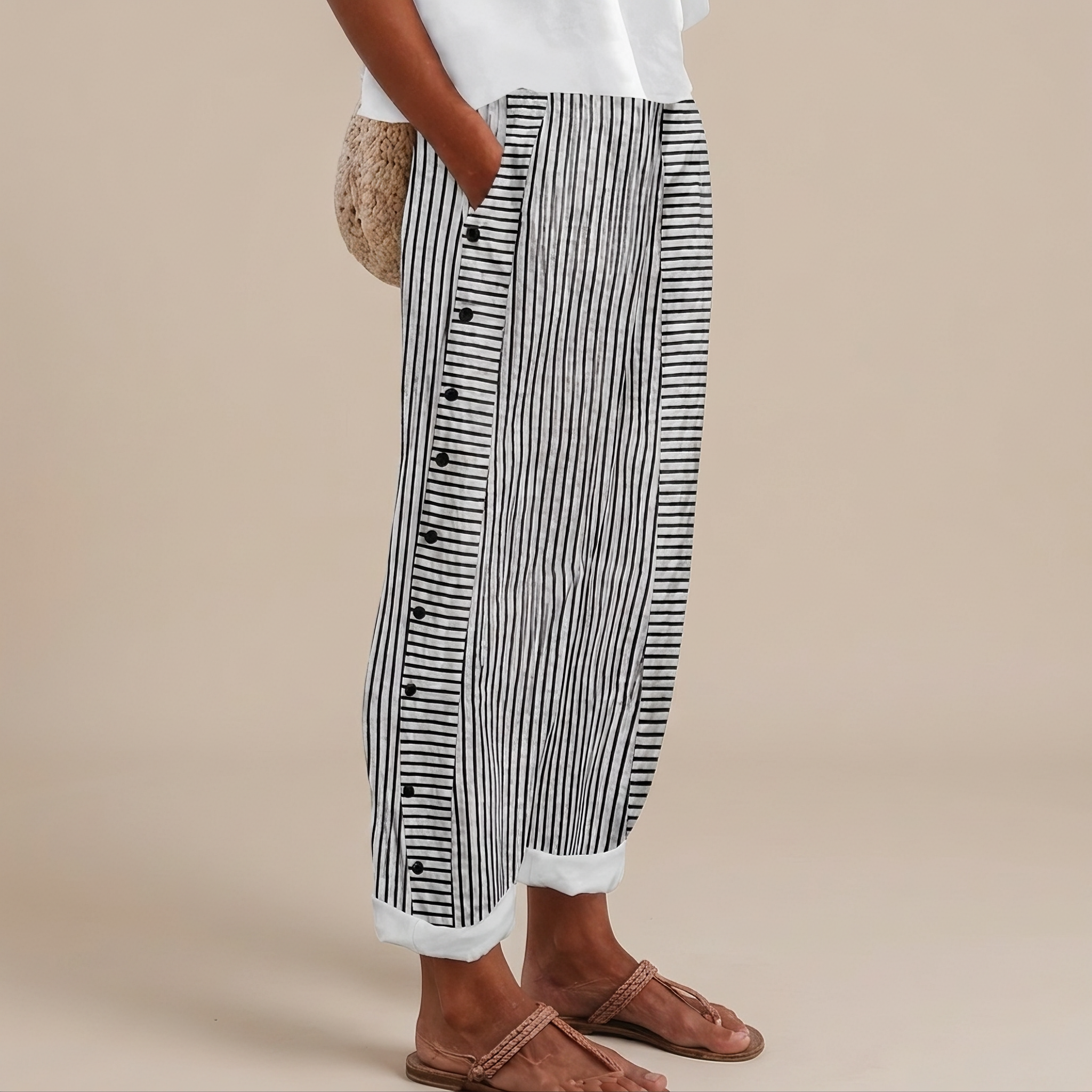Rachael - Weit geschnittene Hose mit Seitentaschen