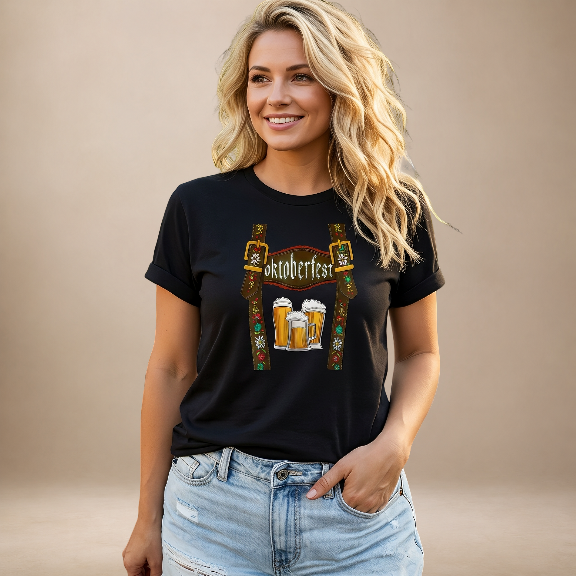Olivia - Komfortables Oktoberfest-T-Shirt mit Print