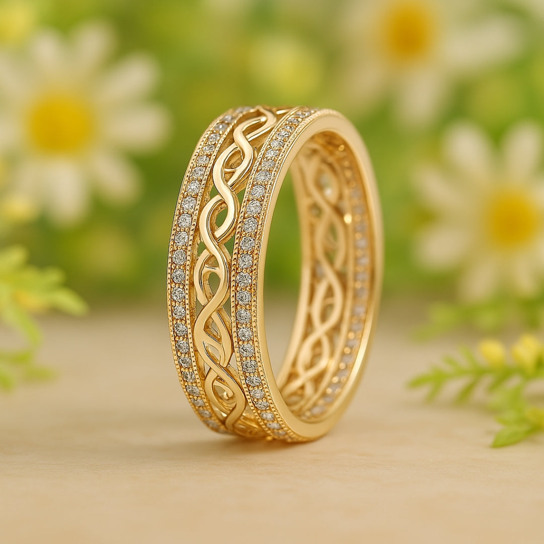 Elena – Strahlender hohler Goldring