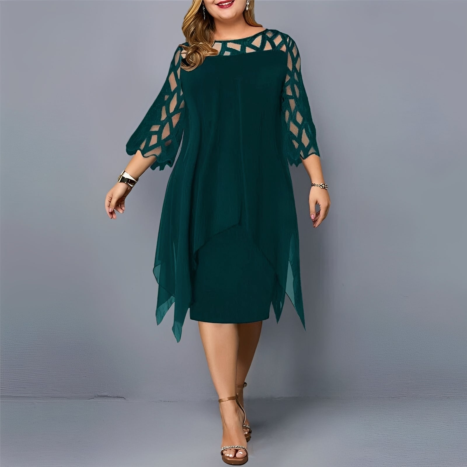 Eleanor - Chices Chiffon-Midikleid