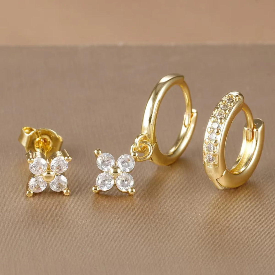 Mariana – Dreiteiliges Ohrring-Set mit Zirkonia