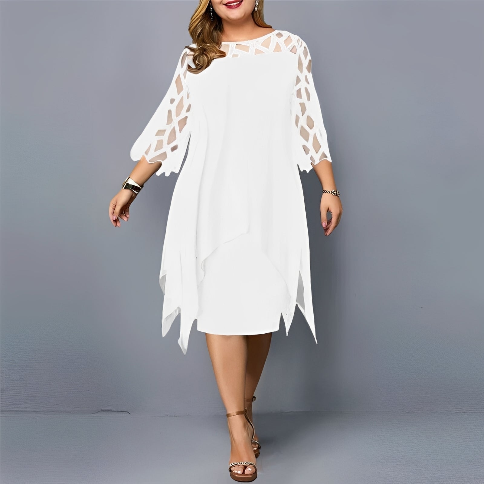 Eleanor - Chices Chiffon-Midikleid