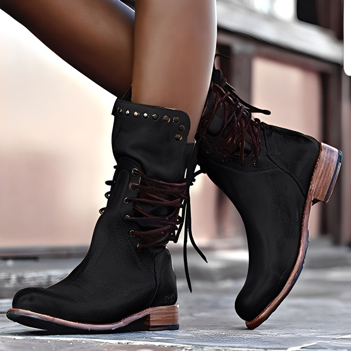 Lenora - Damen Schuhe im Retro-Stil mit niedrigem Absatz