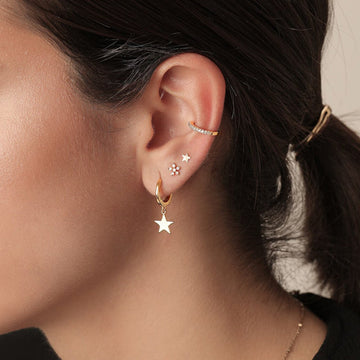 Stellia – Sternohrringe mit fünf Spitzen in Gold