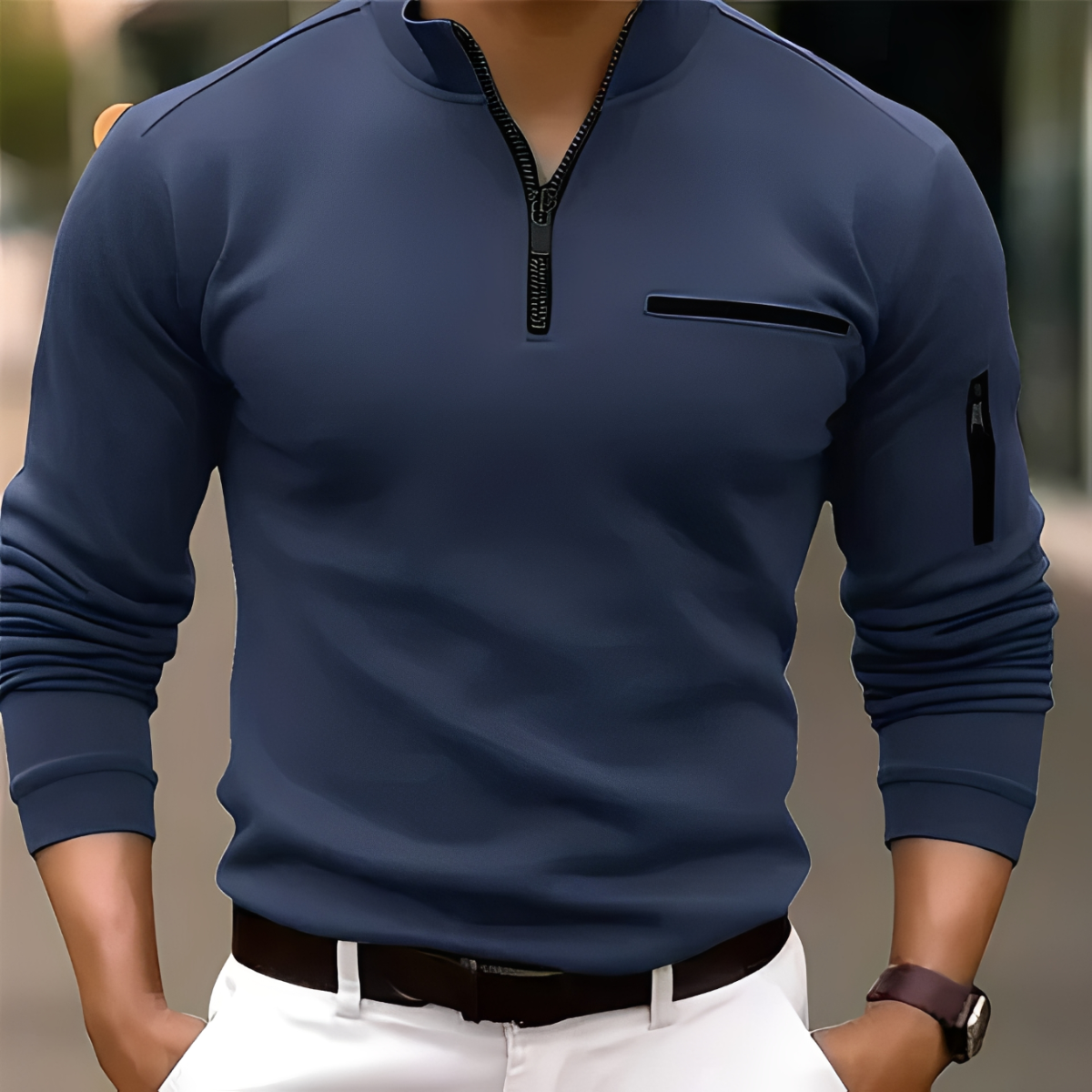 Marco - Eleganter Pullover mit Zipper