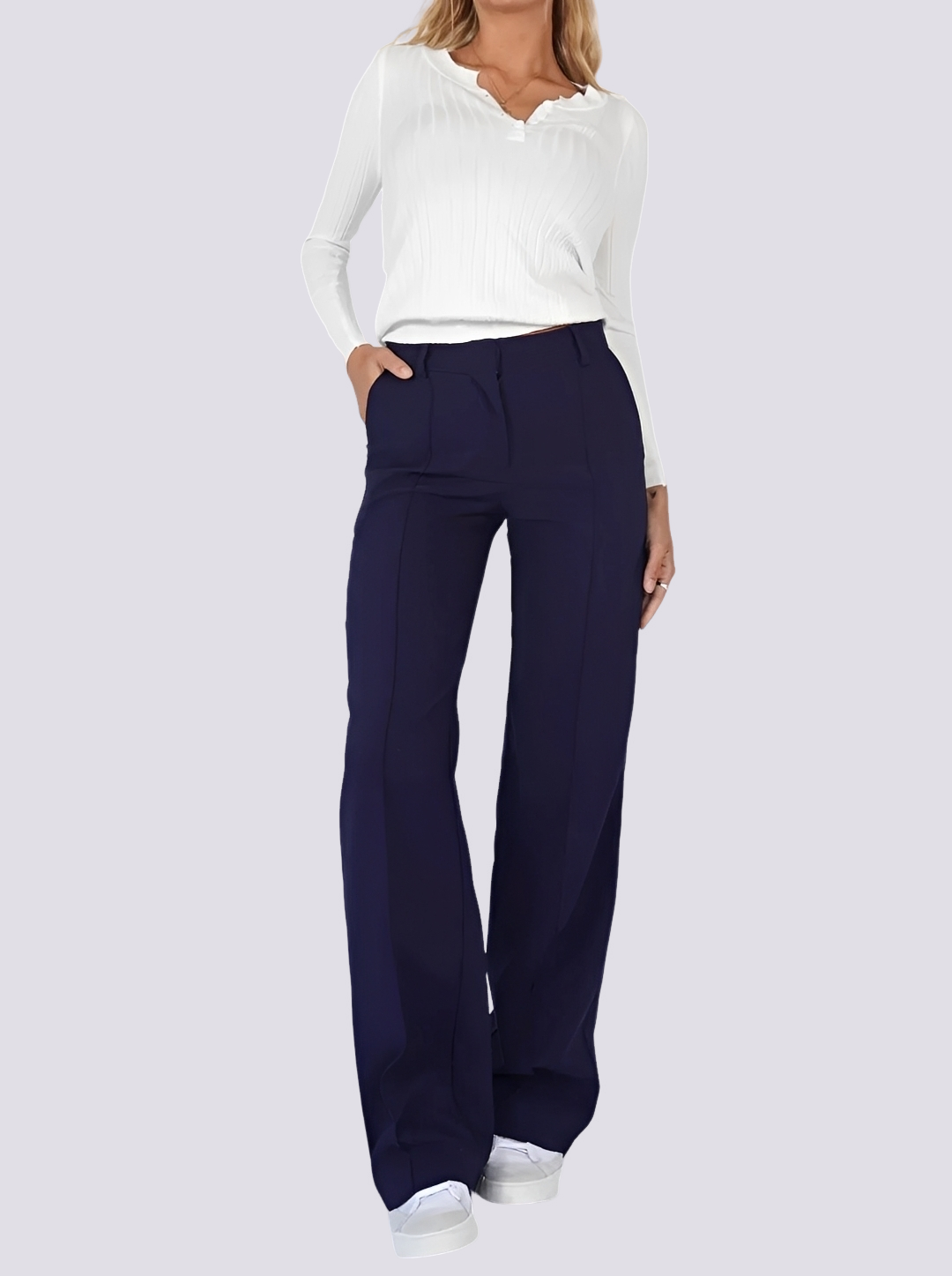 Amelie - Formelle High-Waist Gerade Hose