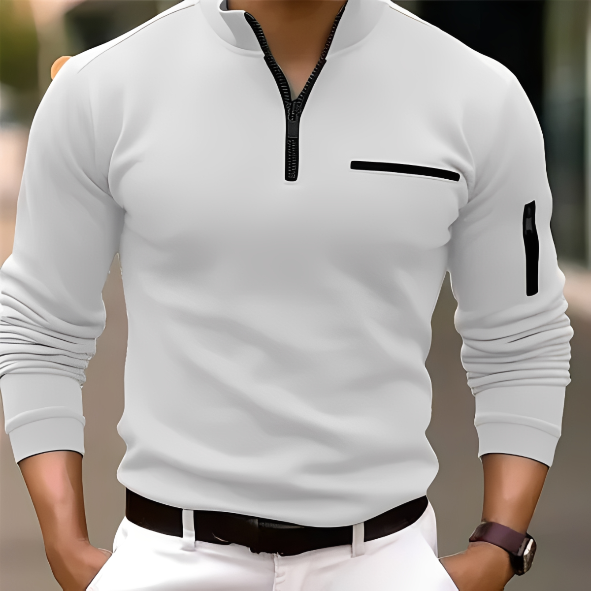 Marco - Eleganter Pullover mit Zipper