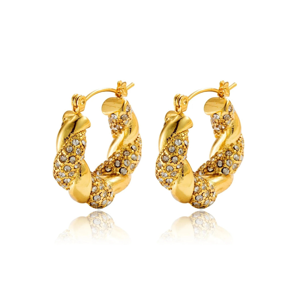 Alix – U-Twist-Ohrringe in Gold