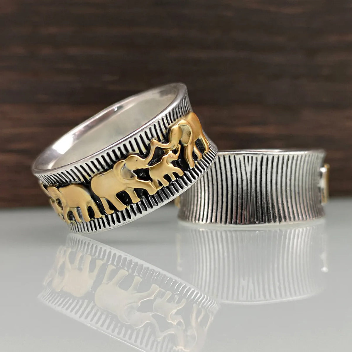 Eli – Vintage goldfarbener Elefantenring