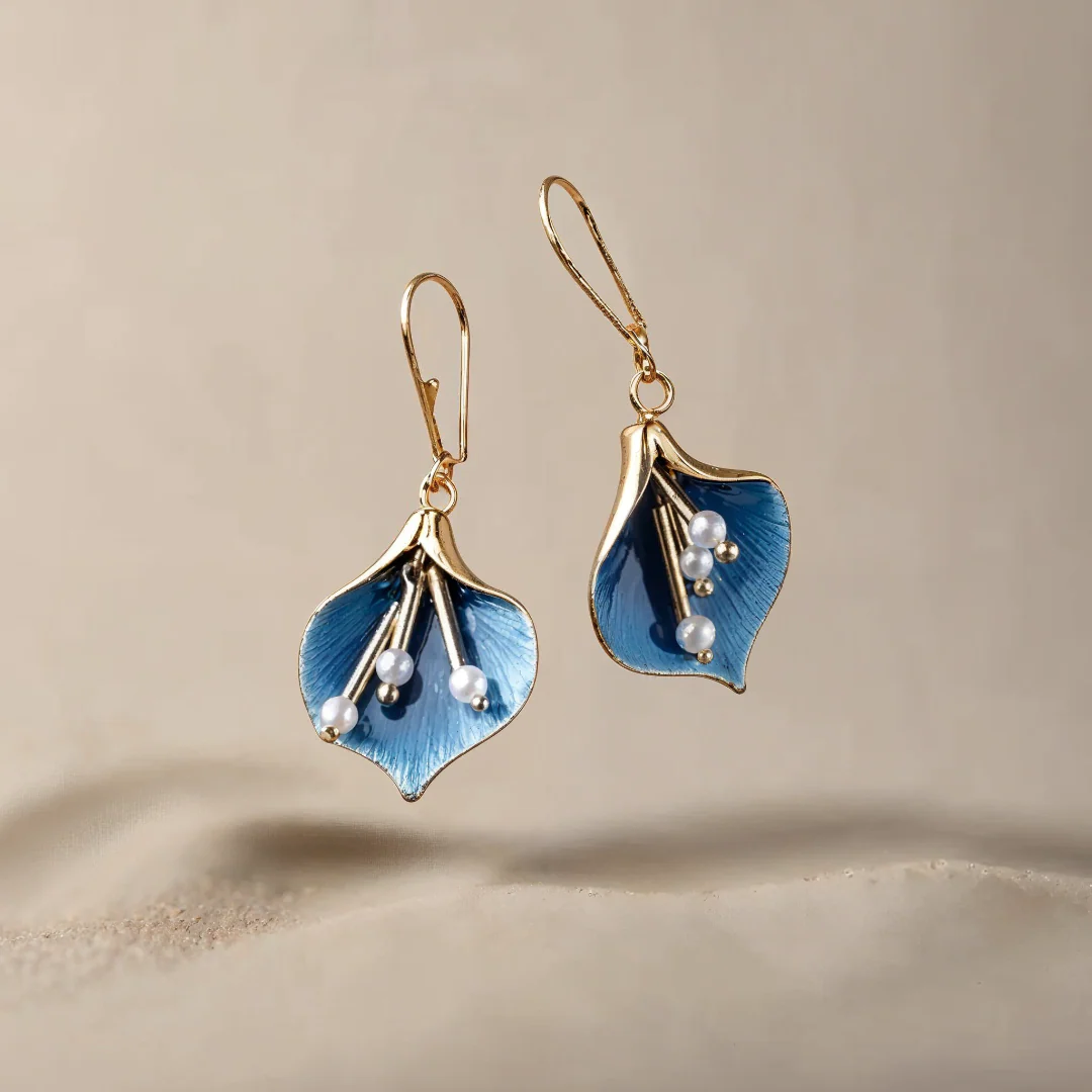 Yara – Vintage Silber Ohrringe mit Lotusblume