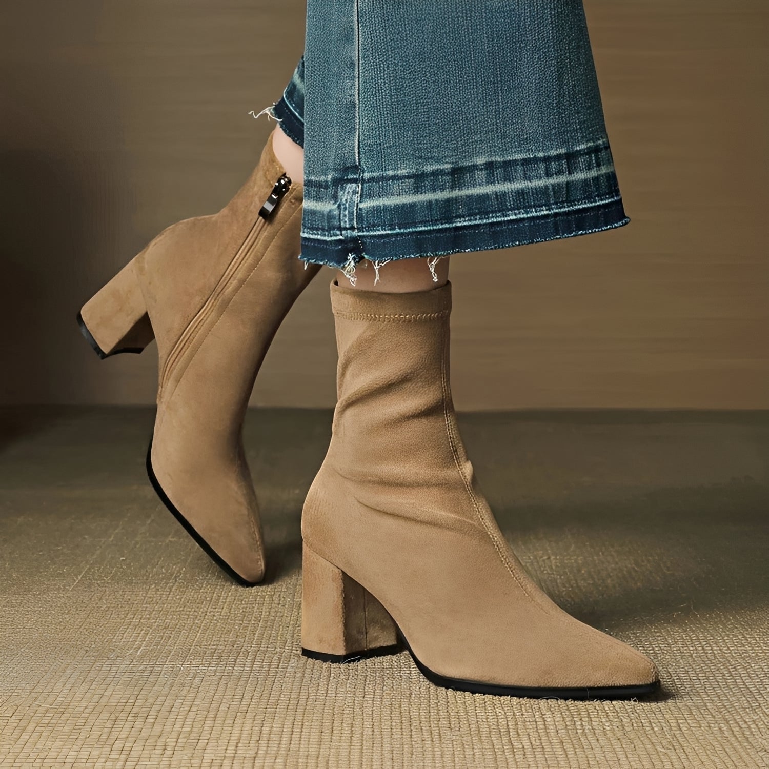 Mikayla - Komfortable Stiefel mit Absatz und Reißverschluss