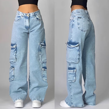 Elsie - Trendige Baggy-Cargo-Jeans
